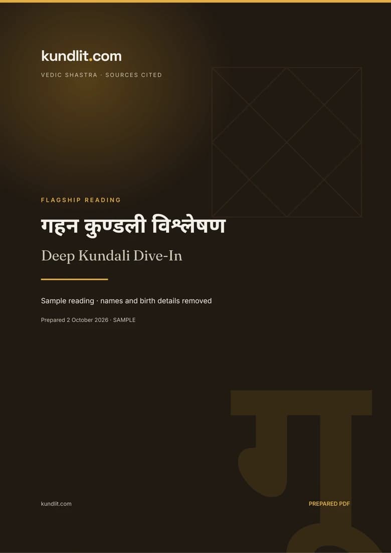 Deep Kundali — anonymised sample.