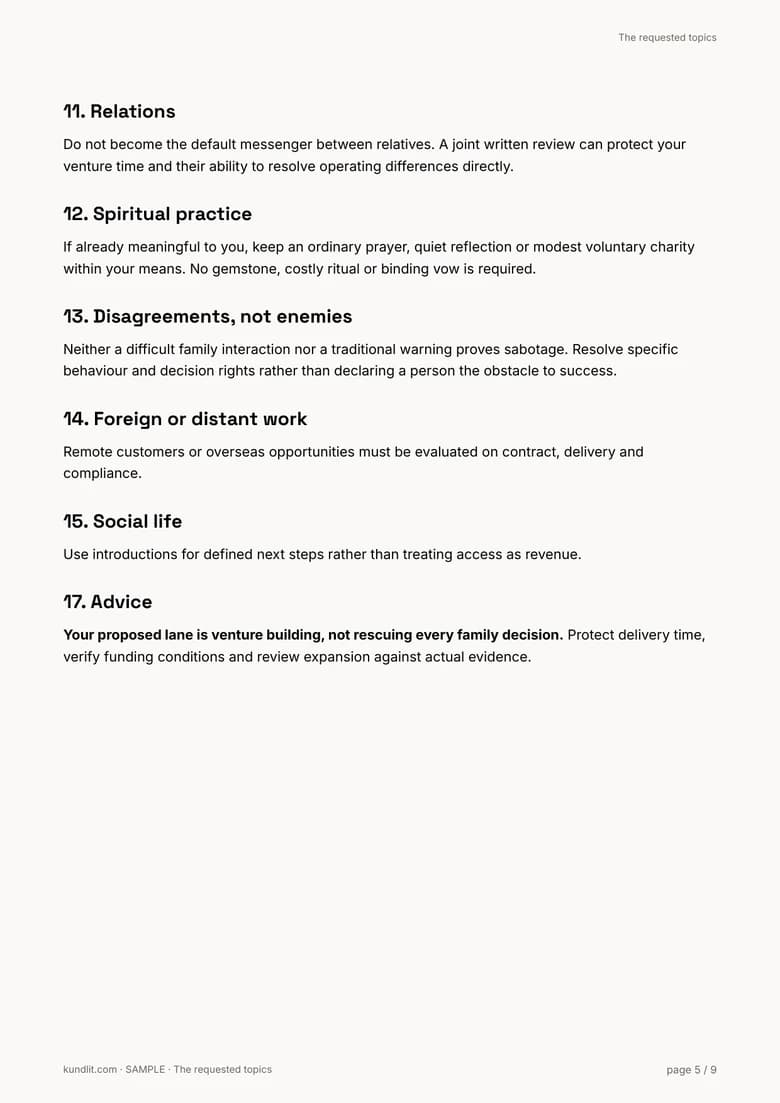 Relations, reflection and a protected venture-building role.