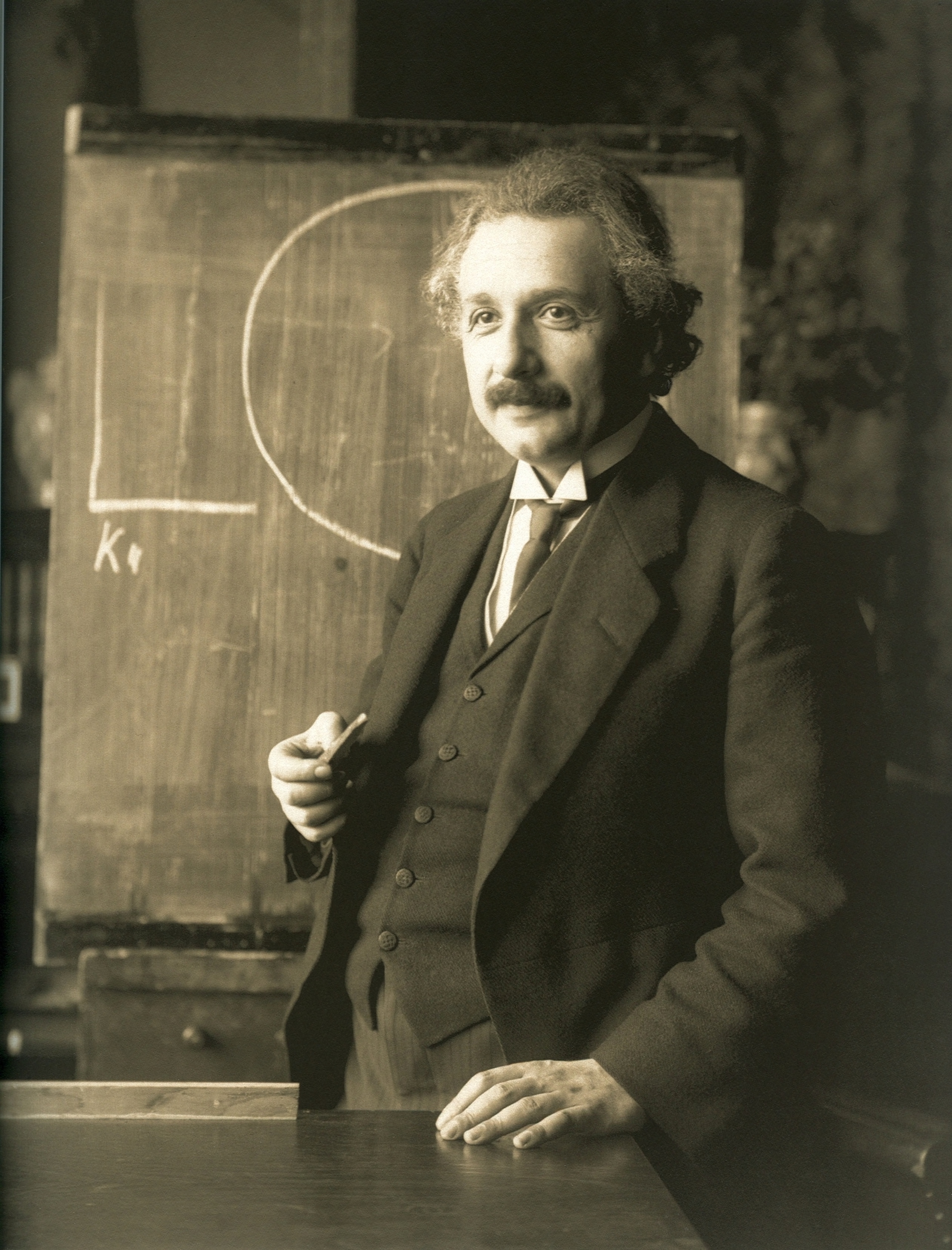 Studio portrait of Albert Einstein in 1921