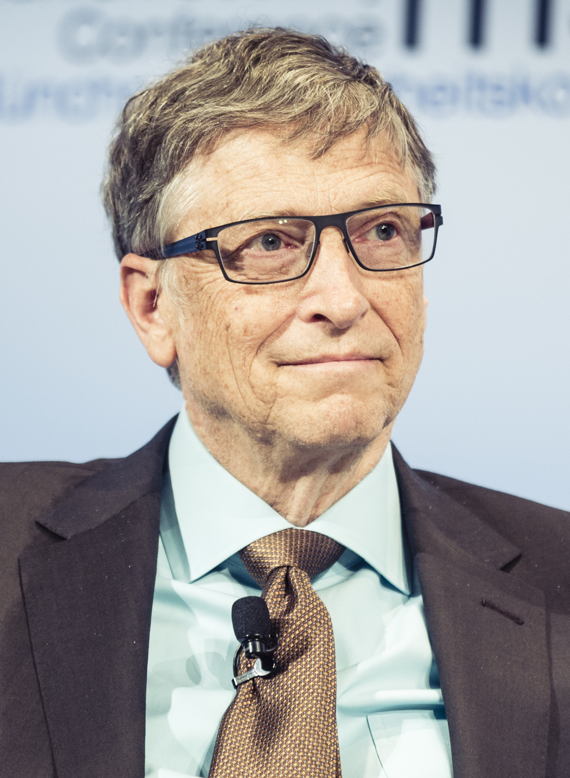 Bill Gates speaking at the Munich Security Conference in 2017