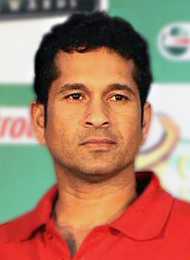 Portrait of Sachin Tendulkar at the Castrol Golden Spanner Awards, 2013